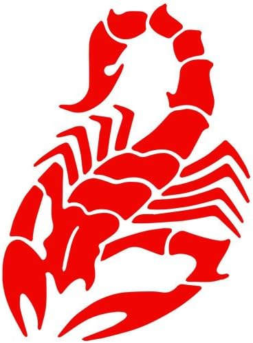 SCORPION Desert Poison 5" (color: RED) DIE-CUT Vinyl Decal Window Sticker for Cars, Trucks, Windows, Walls, Laptops, and other stuff.