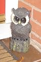 Outdoor/Indoor Welcome Hooting Owl With Sensor Garden Ornament