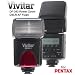 Vivitar High Power Auto Flash DF-383 with Bounce & Swivel Head for Pentax K20D, K200D, K2000, K10D, K100D, K110D, Digital SLR Cameras