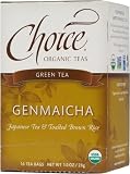 Choice Organic Green Tea w/Toasted Brown Rice (Genmaicha), 1-Ounces 16-Count Box (Pack of 6)