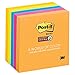 Post-it Super Sticky Notes, 5 Sticky Note Pads, 3 x 3 in., School Supplies for Students, Ideal for Textbooks, Notebooks, Walls and Vertical Surfaces, Energy Boost Collection