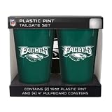 NFL Philadelphia Eagles Boelter Brand Plastic 16 -Ounce Pint Cups (Pack of 2)