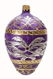Museum Collection Faberg� Siberian Railway Egg Glass Ornament-Small