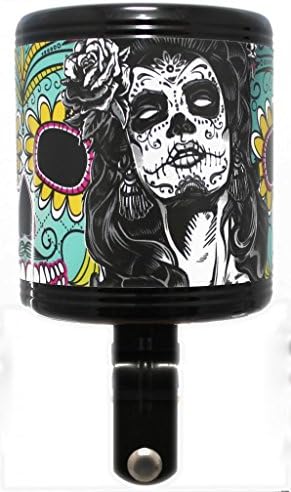 Custom Beach Cruiser Bicycle Black Cup Holder - Day of the Dead