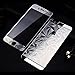 Bingol iPhone 6 3D Diamond Screen Protector,Front & Back Colored Tempered Glass Screen Protector for iPhone6 4.7 inch (Silver)