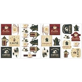 RoomMates RMK1254SCS Coffee Peel & Stick Appliques