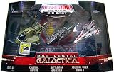 Battlestar Galactica Titanium 2007 Comic-Con Exclusive Diecast Mini 3-Pack (Colonial Raptor, Black Battlestar Gallactica & Colonial Viper Mark II)