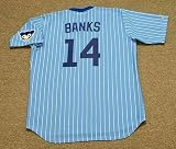 ERNIE BANKS Chicago Cubs Majestic Cooperstown THROWBACK Away Baseball Jersey, 2XL