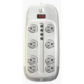Eight Outlet Surge Protector Brick, White by COLEMAN CABLE, INC.