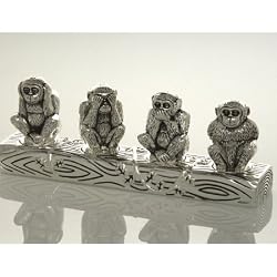 Godinger MONKEY SALT/PEPPERS SET 4