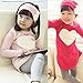 PanDaDa Girls Top Heart Printed T-Shirts with Headband Leggings Pants Outfits
