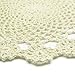kilofly Crochet Cotton Lace Table Placemats Doilies Pack, 4pc, Beige, Garland, 7 inch