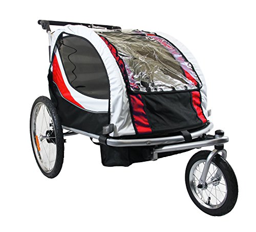 Buy Discount New Clevr Deluxe Child Bicycle Trailer Baby Bike Kid Jogger Red Running Carrier