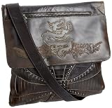 Mark Nason Slit Leather Studded Cross Messenger Bag