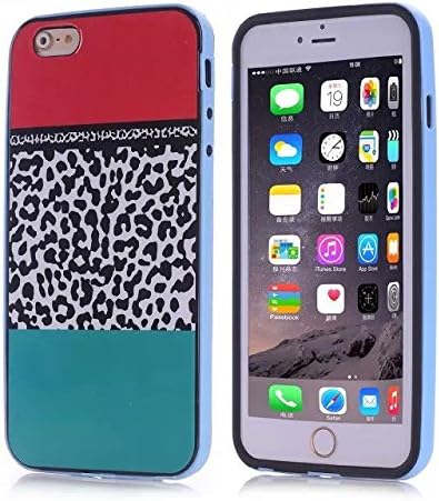For iPhone 6 4.7'' Case ,YW (TM) TPU Frame Work Bumper Protective Hybrid Impact Armor Slim Defender Hard Case Cover For Apple iPhone 6 4.7inch Smartphone with One Piece Random Color Stlye Dress up Sticker Gift - Leopard