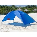 Deluxe Solar Beach Tent - Mega Size Easy Setup - Blue
