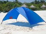 Deluxe Solar Beach Tent - Mega Size Easy Setup - Blue