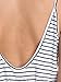 Choies Women's Cotton Summer Sexy Stripe Spaghetti Strap Backless Romper Playsuit