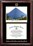 California State University, Long Beach Gold Embossed Diploma Frame with Lithograph