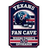 NFL Houston Texans 11-by-17 inch Fan Cave No Offseason Wood Sign