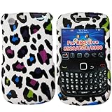 Blackberry 8520 8530 9300 Design Plastic Hard Case - White Rainbow LEOPARD