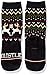 Stance Girls' Little Mistle Holiday Reindeer Reinforced Toe Arch Support Crew Sock, Black, M