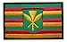 TrendyLuz Kanaka Maoli Hawaii Native Hawaiian Flag Embroidered Hook & Loop Patch