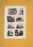 GEOLOGY c1868 SHIFTED ROCKS EARTHQUAKE NATURAL PRINTS