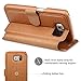 Galaxy S6 Case, TANNC Flip Leather Wallet Phone Case Credit Card Holder for Samsung S6 Device - Brown