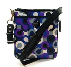 Coach Signature Alex Swing Pack Purse Blue Multi