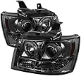 Spyder Auto PRO-YD-CSUB07-CCFL-SM Chevy Suburban 1500/2500/Chevy Tahoe/Avalanche Smoke CCFL LED Projector Headlight with Replaceable LEDs