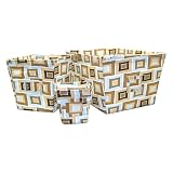 Trend Lab Storage Bin Set- Geo Teal Trend Lab Storage Bin Set- Geo Teal