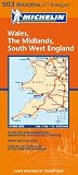 Michelin Map Great Britain: Wales, The Midlands, South West England 503 (Maps/Regional (Michelin))