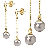 Misha White 6-7mm AAA Japanese Akoya Pearl Earring Set