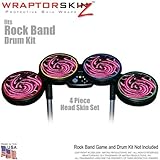 Alecias Swirl 02 Hot Pink Skin by WraptorSkinz fits Rock Band Drum Set for Nintendo Wii, XBOX 360, P
