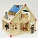 11476 Puppenhaus aus Holz - mit Möbeln, mit Familie!