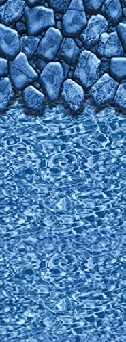 Smartline Boulder Swirl 27-Foot Round Pool Liner | UniBead Style | 52-Inch Wall Height | 25 Gauge Virgin Vinyl | Designed for Steel Sided Above-Ground Swimming Pools | Universal Gasket Kit Included