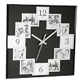 Beautiful Black Glass Square Photo Frame Clock - Make Idea Gift