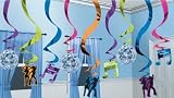 Hanging disco decorations