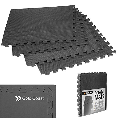 Gold Coast 4 Piece Set of 1.2cm Thick Interlocking EVA Foam Aerobic Exercise Yoga Pilates Gym Equipment Mats / Floor Protection Guards | Free 2 Year Warranty Gold Coast 4 Piece Set of 1.2cm Thick Interlocking EVA Foam Aerobic Exercise Yoga Pilates Gym Equipment Mats / Floor Protection Guards | Free 2 Year Warranty