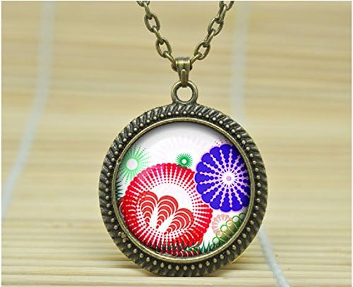 Fashion Jewelry Abstract Necklace Abstract Pendant Abstract Jewelry Glass Cabochon Necklace A0704