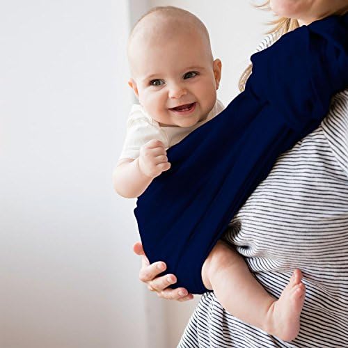 Baby Wrap Carrier | Soft Baby Carrier | Baby Sling Carrier | Postpartum Belt | Nursing Cover | Best Baby Shower Gift (Deep Blue)