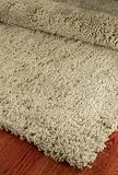 4' x 6' Rectangular Safavieh SG240D-4 Taupe Color Hand Tufted Chinese Shag Collection Rug