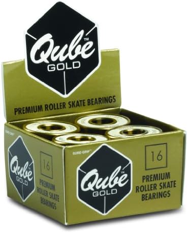 Qube Gold Swiss 7mm Bearings - Qube Swiss Roller Derby Skate Bearings