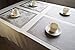 RIMOBUL Christmas Placemats Set of 6 Woven Vinyl Non-Slip Placemats Washable Table Mats Anti-Skid Placemats for Kitchen Table (Snow Silver)