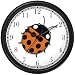 Lady Bug or Lady Bird No.1 - Ladybug - JP Animal Wall Clock by WatchBuddy Timepieces (White Frame)