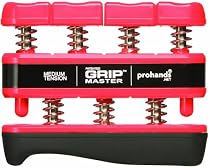 Gripmaster Hand Exerciser Red, Medium Tension (7-Pounds per Finger)