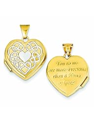 Genuine 14K Yellow Gold 18mm Heart Rhodium Heart Of Gold Locket 1 Grams Of Gold 100% Satisfaction Guaranteed.