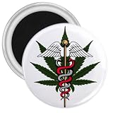 3 Inch Magnet of Medical Marijuana Logo
