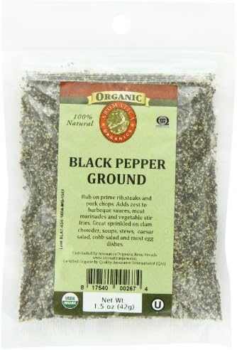 Aromatica Organics Pepper, Black Grind, 1.5-Ounce